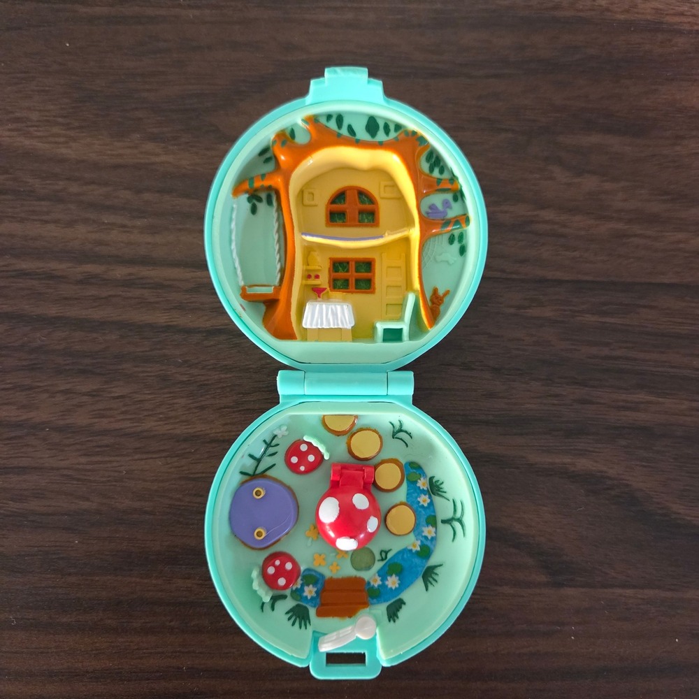 Vintage 1992 Princess Polly Pocket Jeweled Forest Bluebird Compact No Dolls